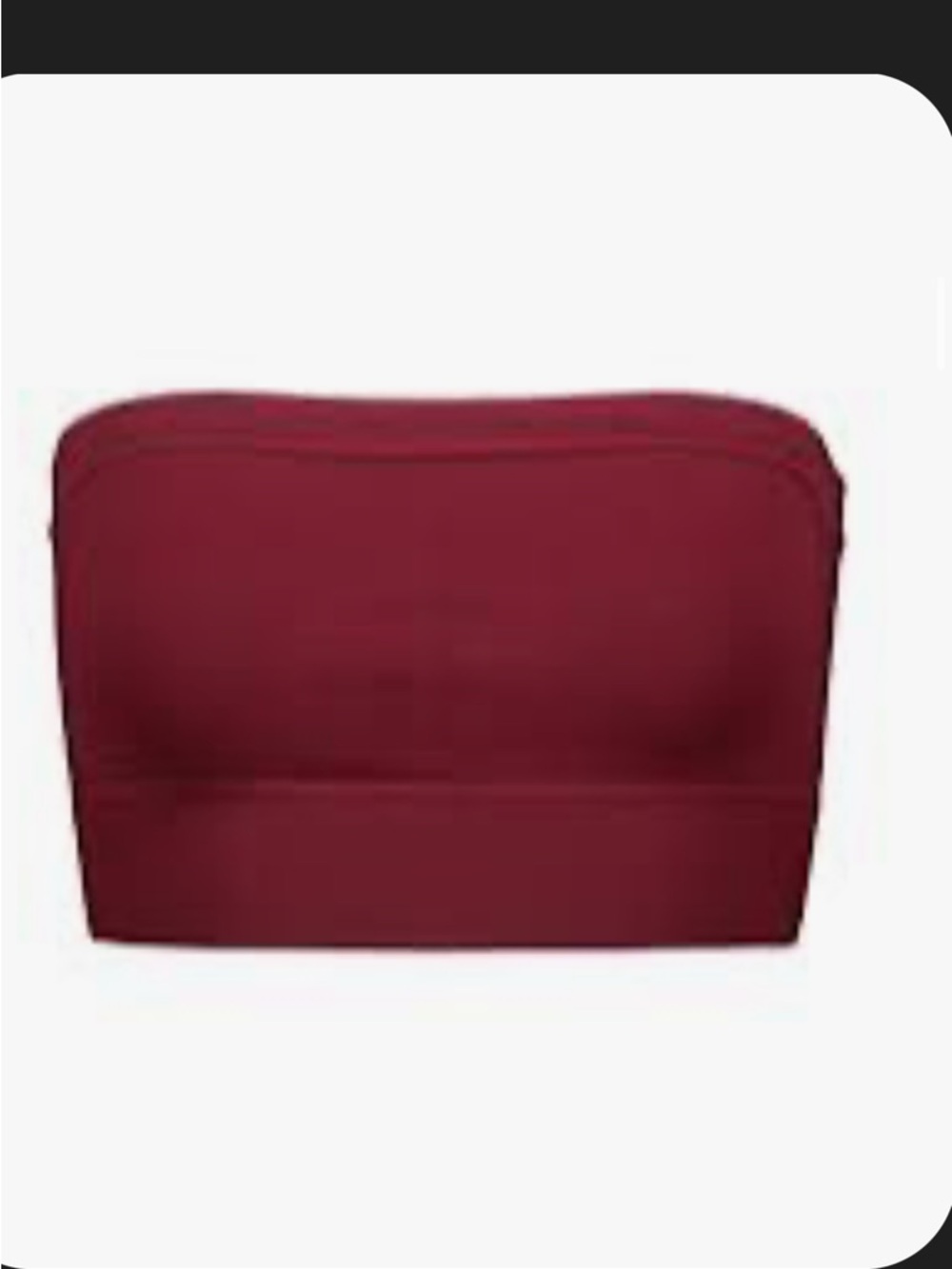 Rick Owens Strapless Bandeau Top - Burgundy